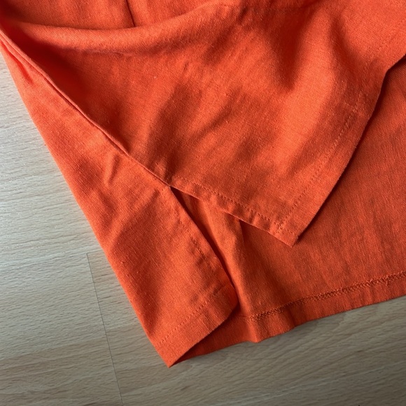 (New) Orange Linen T-Shirt - Tribal Print/Embroidery - Picture 7 of 9